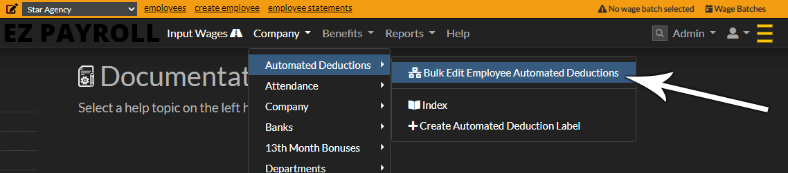 Click the Bulk Edit Employee Automated Deductions button